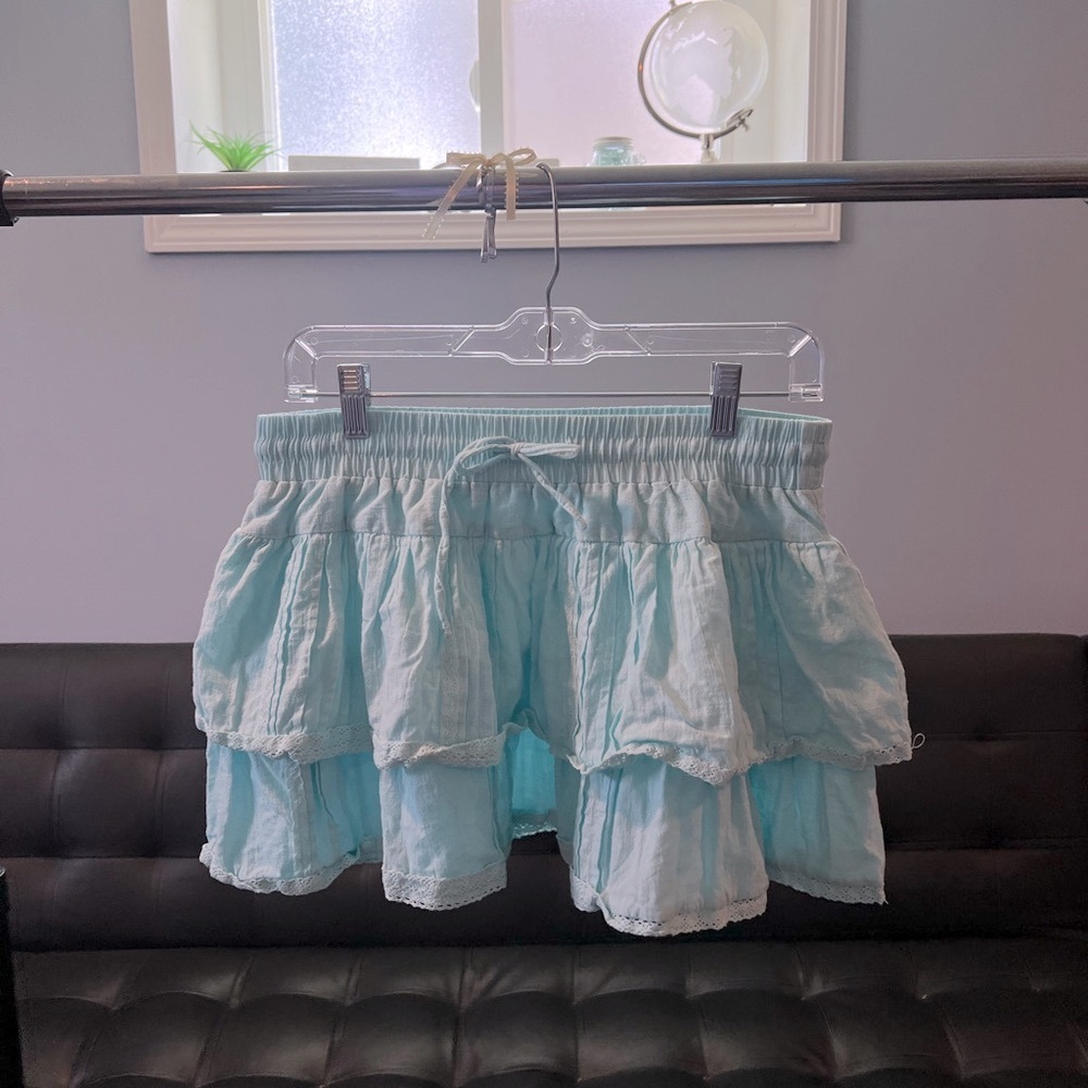Day+Moon Aqua Ruffle Mini Skort!